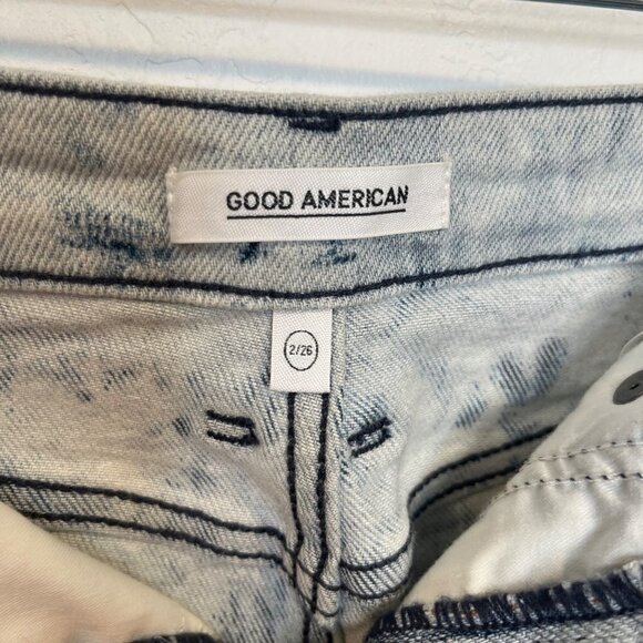 Good American Shibori Tie Dye Mini Jean Skirt Size 2 Summer spring - Picture 8 of 11